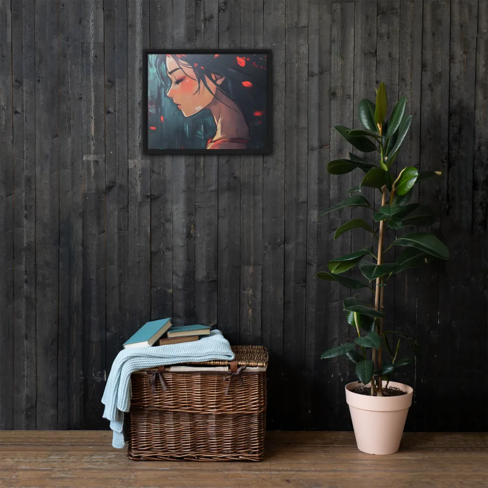 Whispers of Melancholy | Canvas with Black Frame | 16″×20″