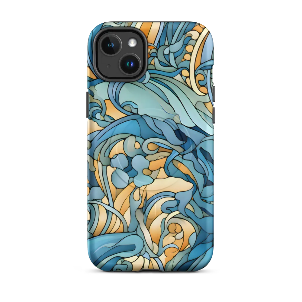 Dancing Waves of the Ocean | Phone Case |  14 Plus | MagSafe® Tough Case | Matte