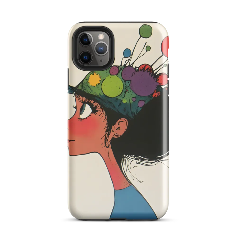 Playful Colors: The Party Hat Girl | Phone Case |  11 Pro Max | Tough Case | Glossy