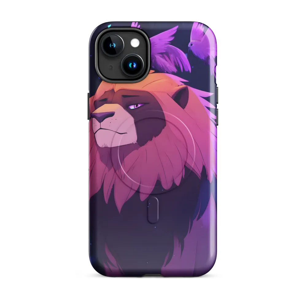 Regal Serenity: The Majestic Lion | Phone Case |  15 Plus | MagSafe® Tough Case | Glossy