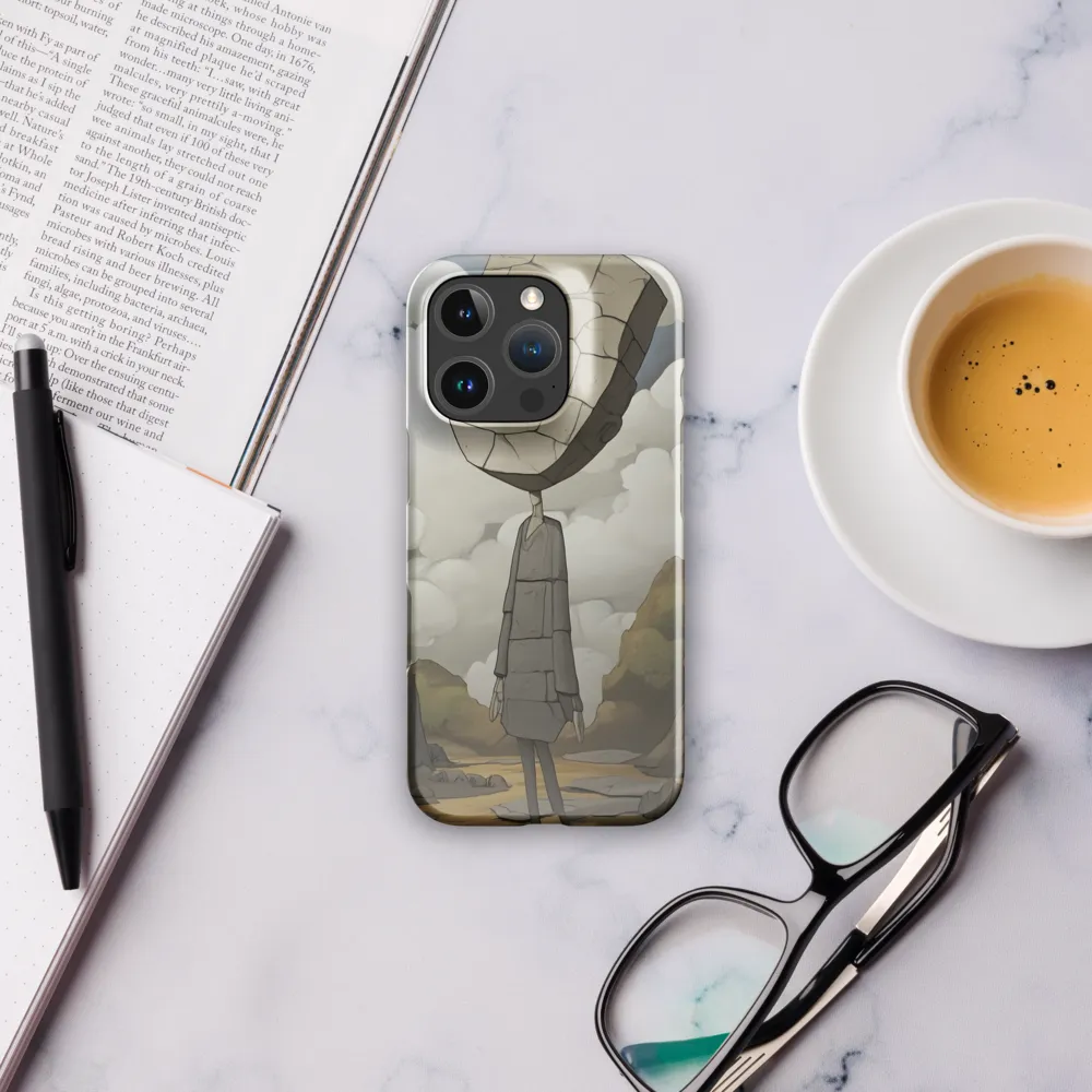 Whimsical Stone Figure in a Rocky Landscape | Phone Case |  16 Pro | Snap Case | Glossy
