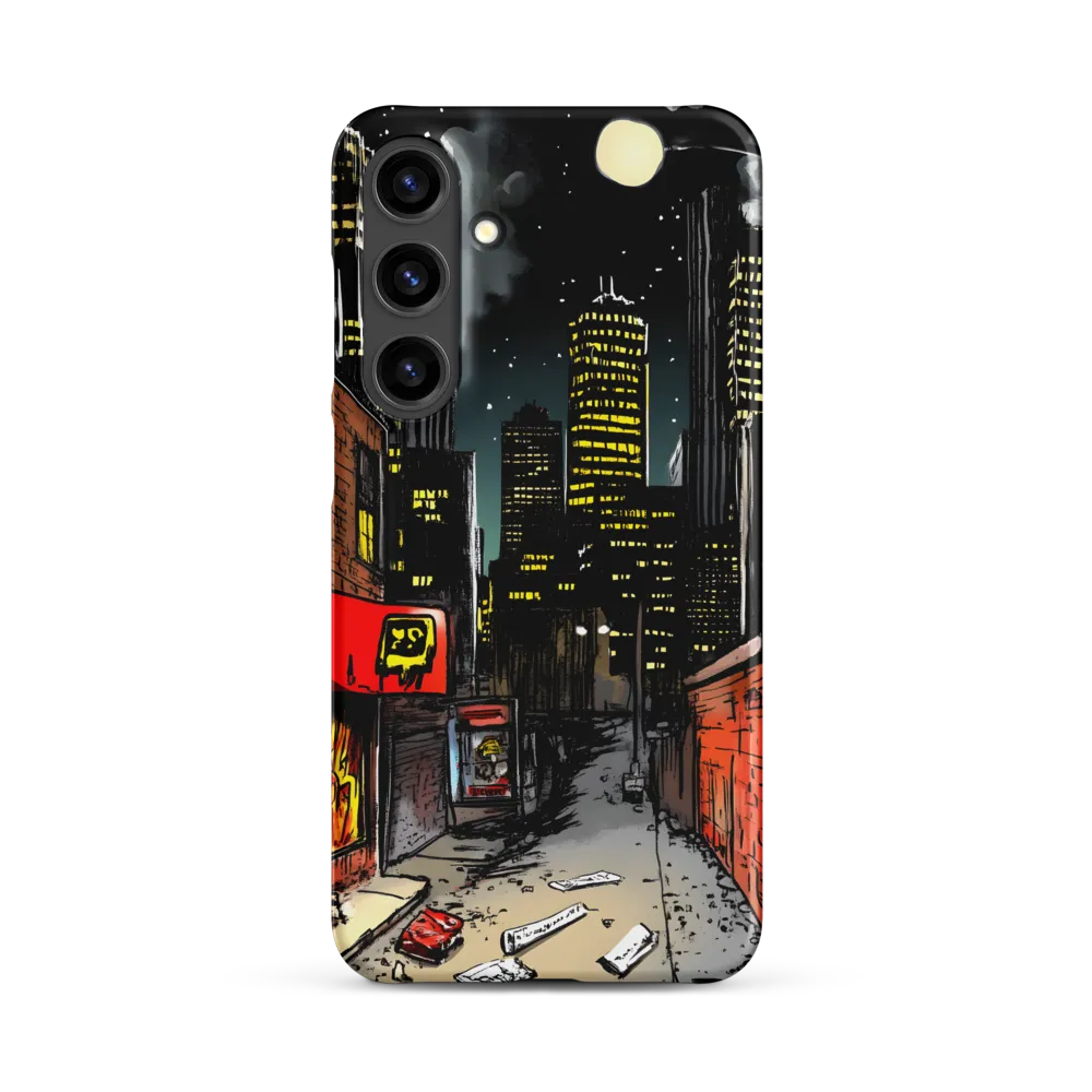 Nocturnal Cityscape: The Hidden Alley | Phone Case |  S24 Plus | Snap Case | Matte