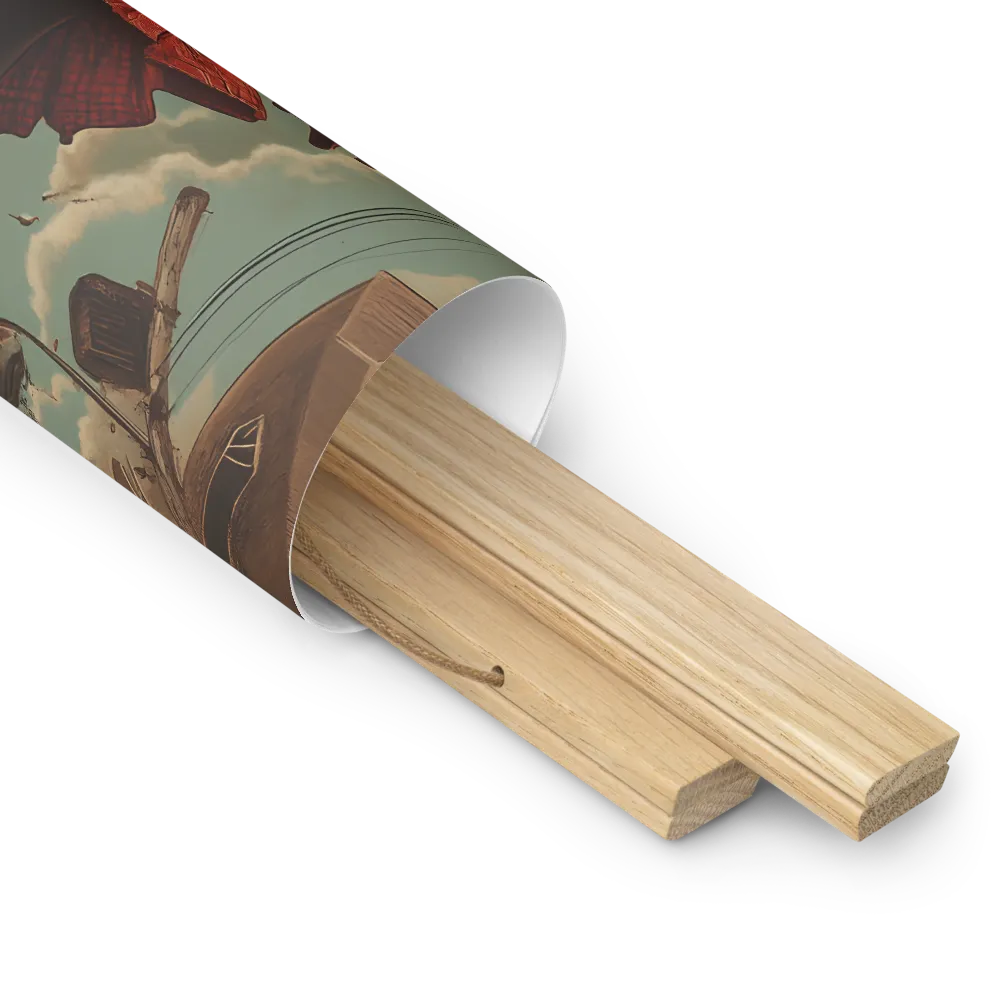 Flight of the Urban Dreamer | Poster With Oak Wood Hanger | 14″×14″
