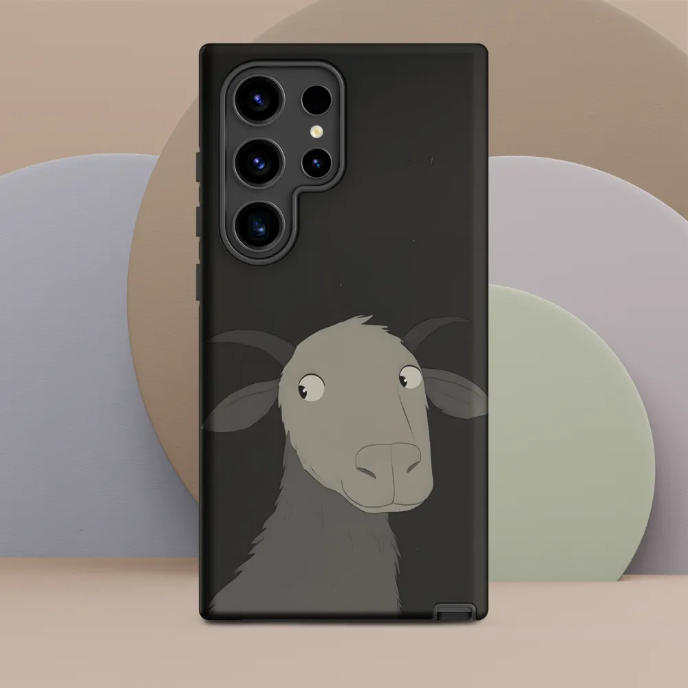 Whimsical Goat in Darkness