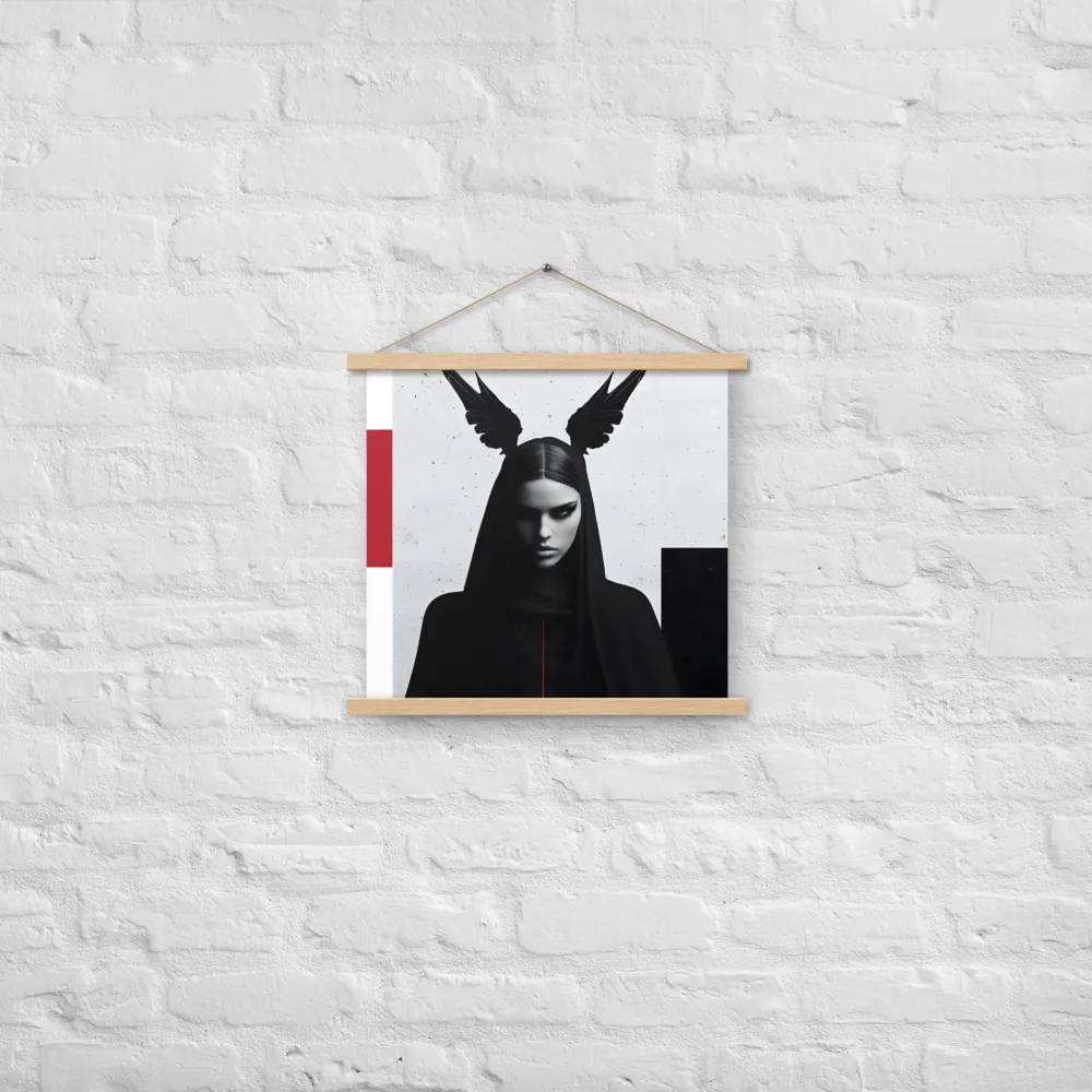 Whispers of Darkness | Poster With Oak Wood Hanger | 18″×18″