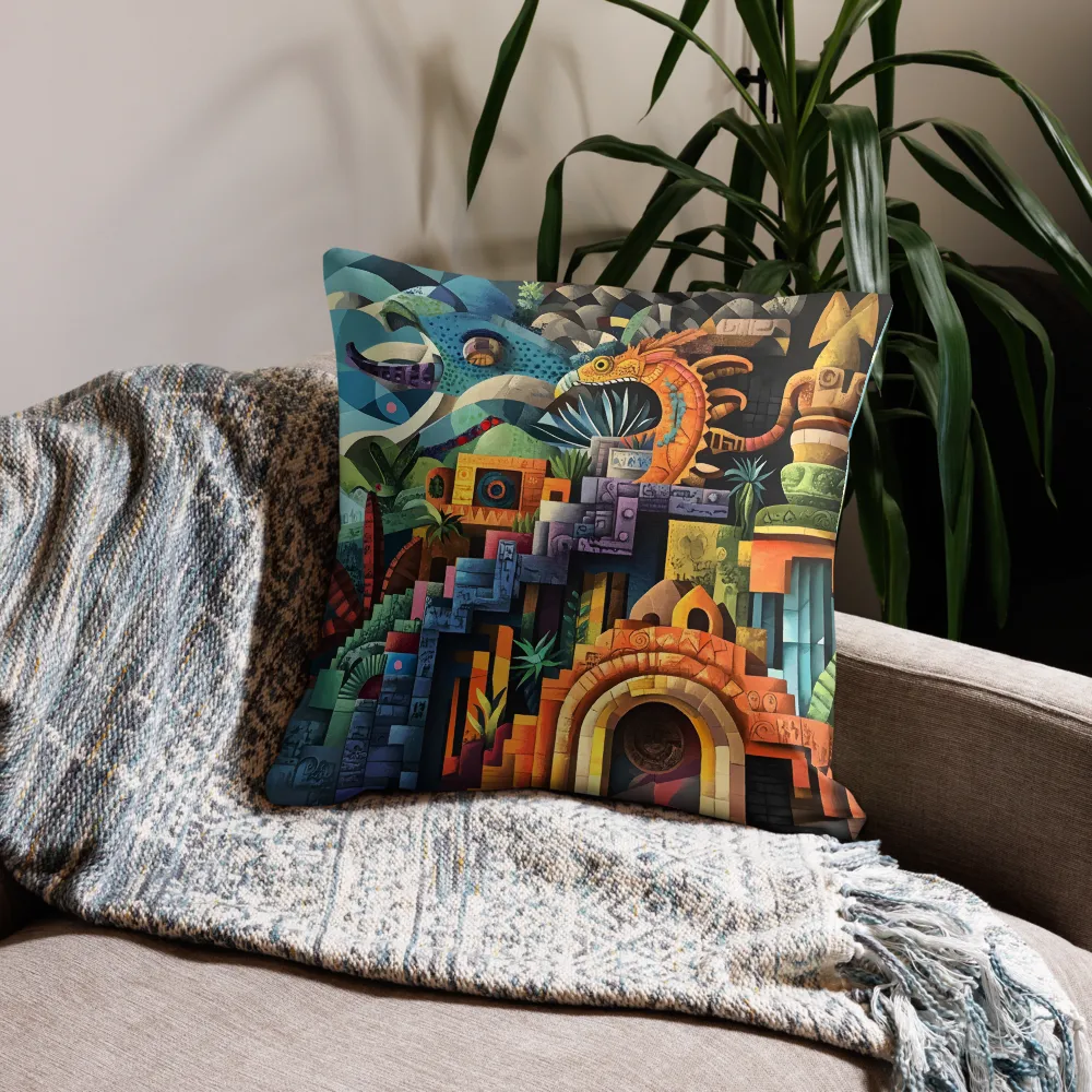 Embrace of the Mythical Landscape | Pillow | 22″×22″