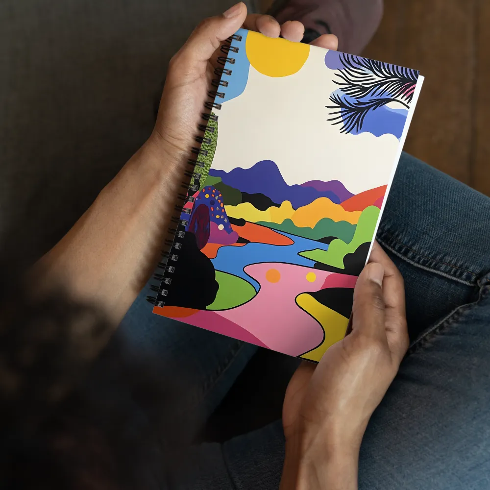 Whimsical Landscape in Color | Spiral Notebook