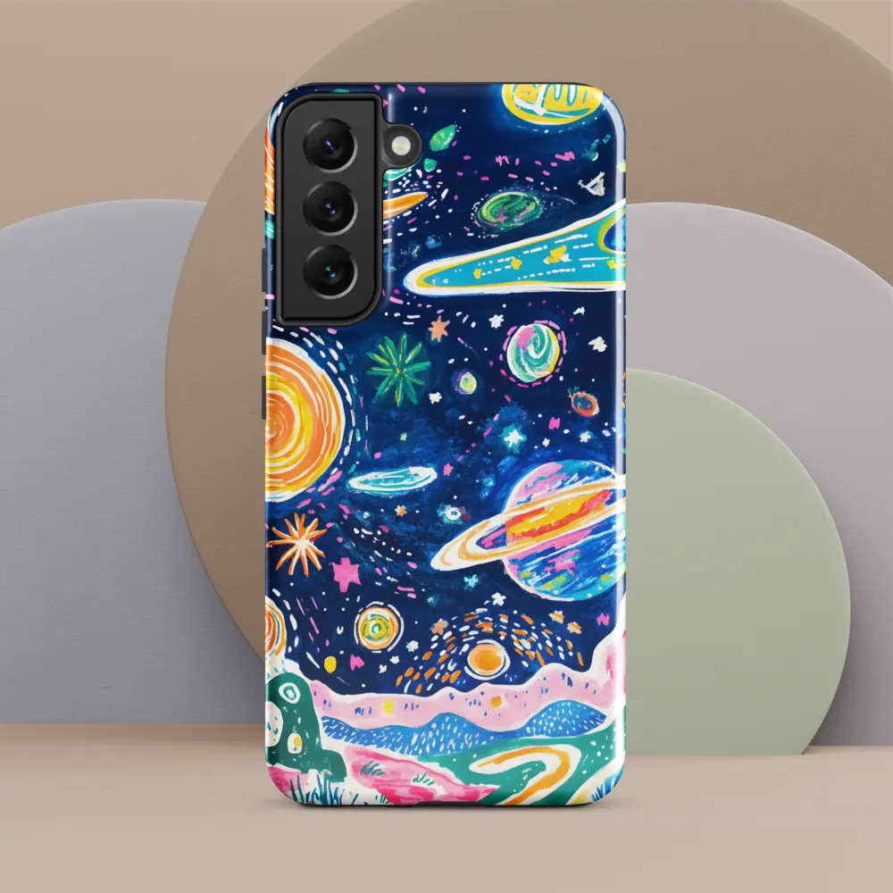 Whimsical Cosmic Landscape | Phone Case |  S22 Plus | Tough Case | Glossy