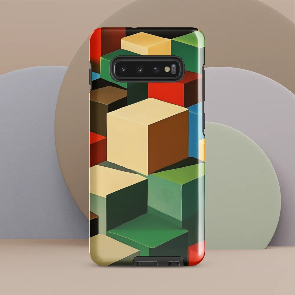 Colorful Geometric Harmony | Phone Case |  S10 Plus | Tough Case | Glossy