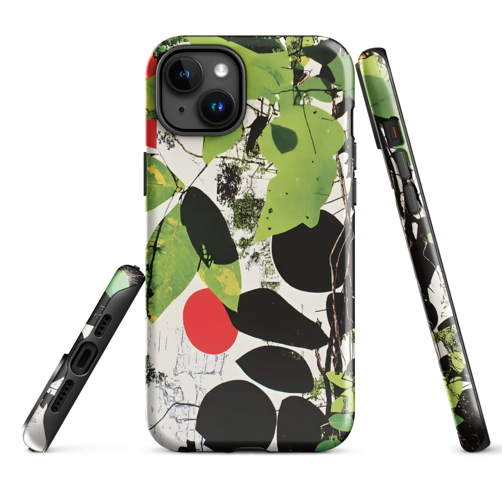 Nature's Geometry: A Contemporary Collage | Phone Case |  15 Plus | Tough Case | Glossy