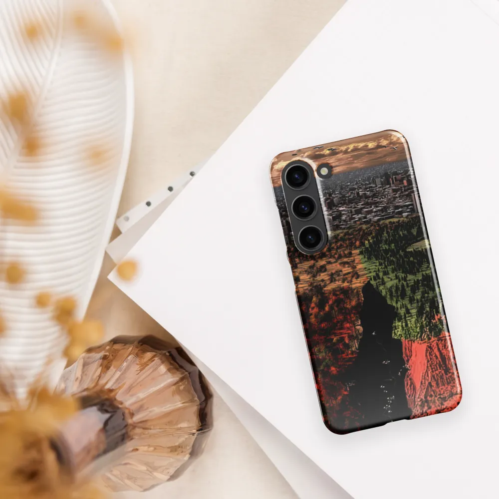 Harmony and Dissonance: A Landscape of Contrasts | Phone Case |  S23 | Snap Case | Glossy