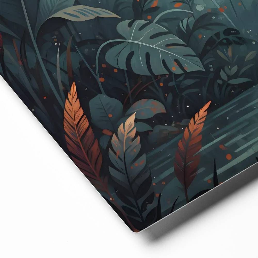 Twilight Flamingo 
 Metal Print | 12″x 12″