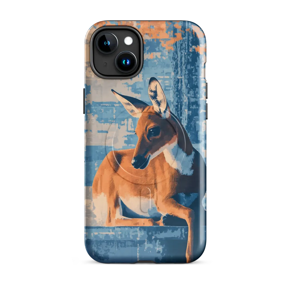 Serenity in Color: The Reclining Deer | Phone Case |  15 Plus | MagSafe® Tough Case | Glossy