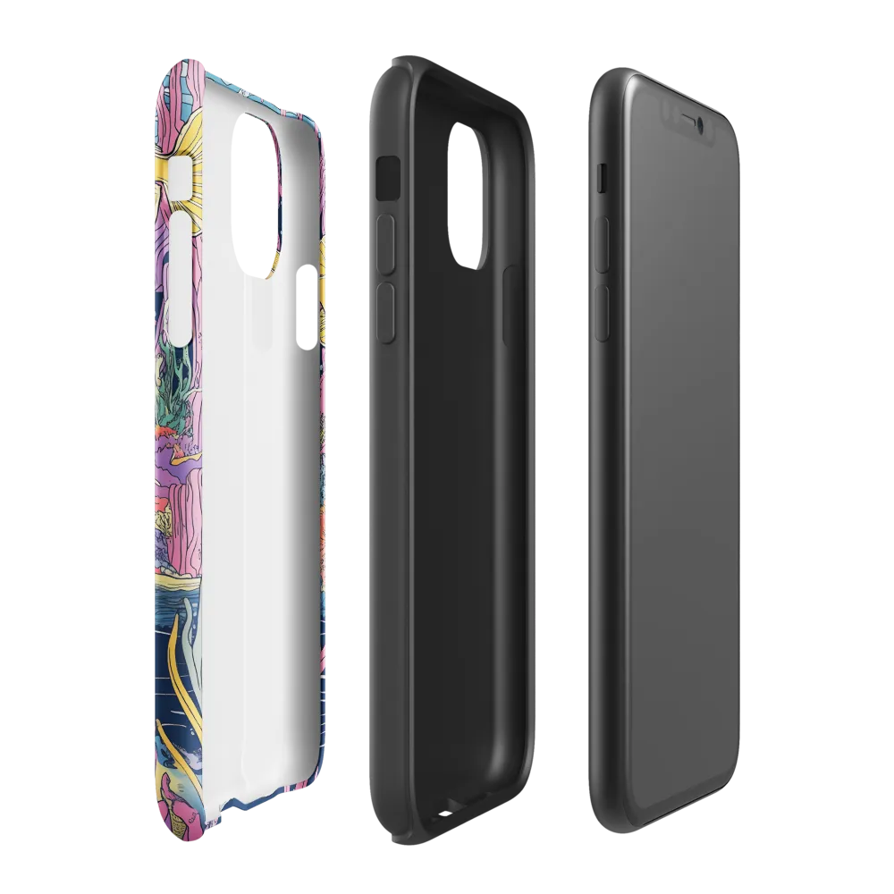 Underwater Dreamscape: A Playful Encounter | Phone Case |  11 | Tough Case | Glossy