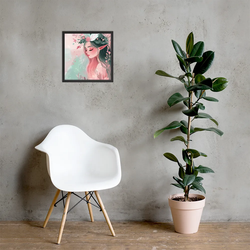 Whispers of Nature | Poster with Black Frame | 16″×16″