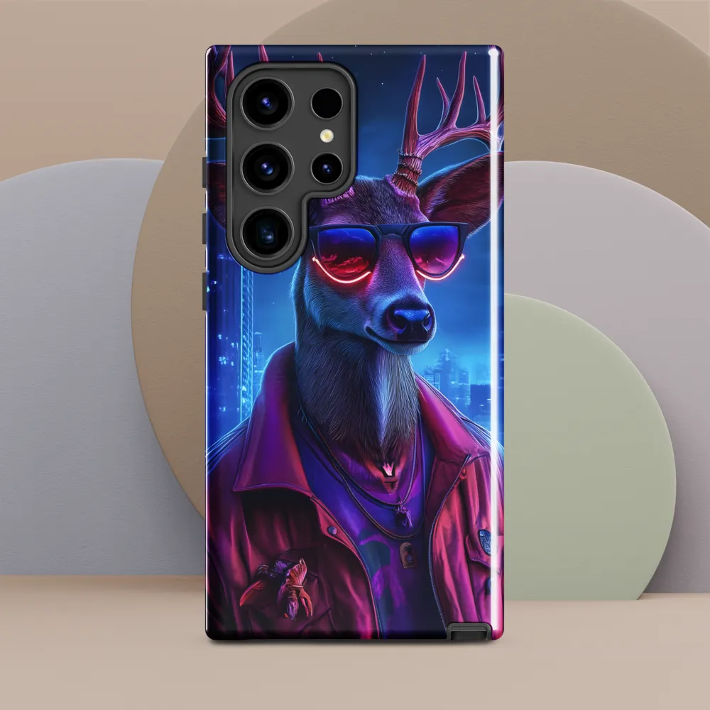 Urban Serenade: The Cool Deer | Phone Case |  S24 Ultra | Tough Case | Glossy