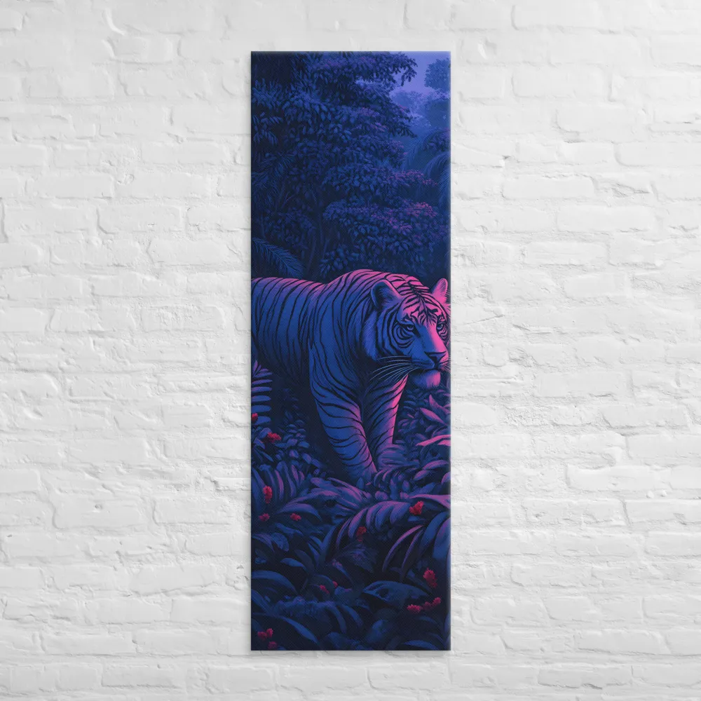 Mystic Prowler: The White Tiger in the Jungle | Canvas | 20″×60″