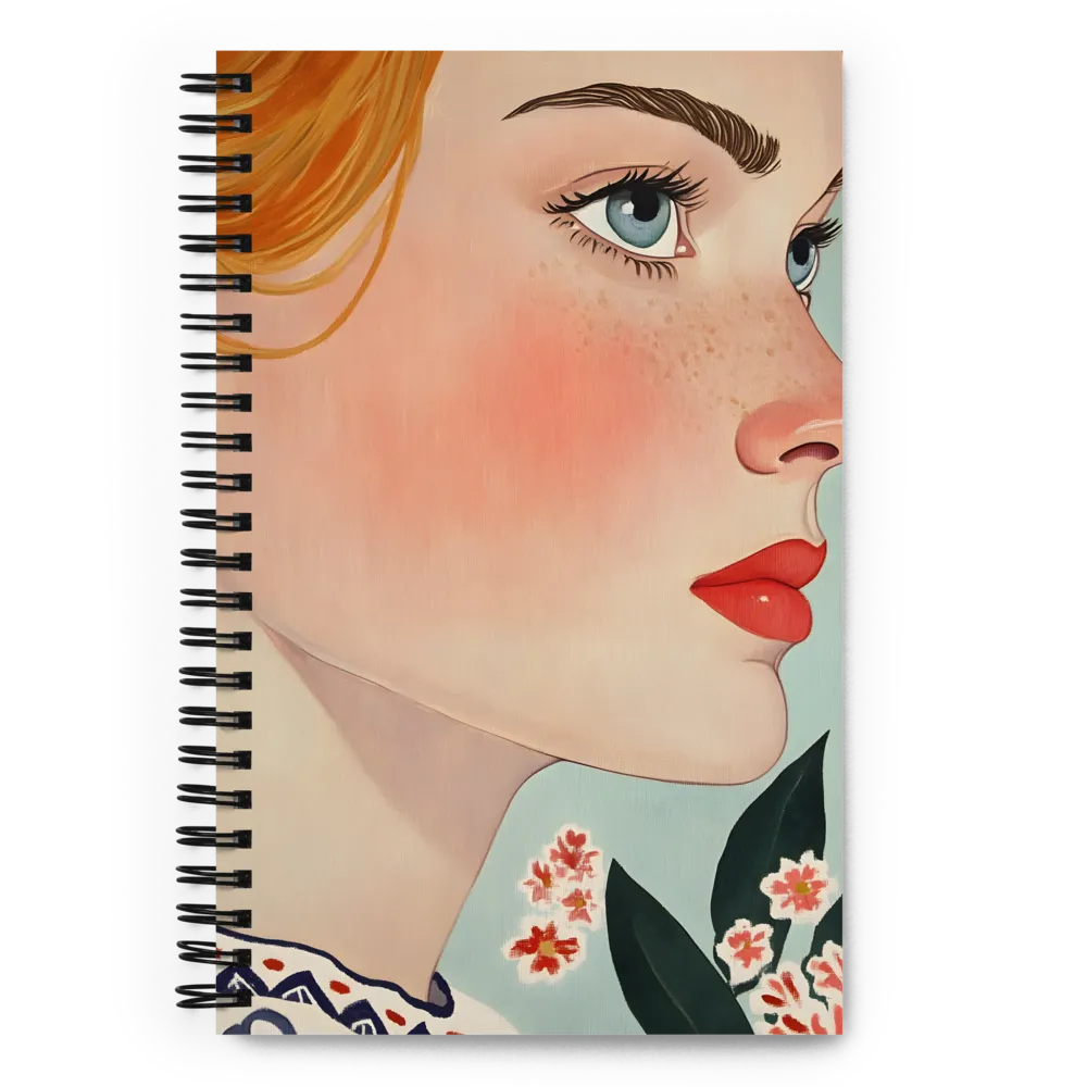 Serene Portrait of a Woman | Spiral Notebook