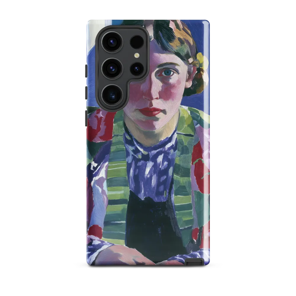 Vibrant Gaze: A Modernist Portrait