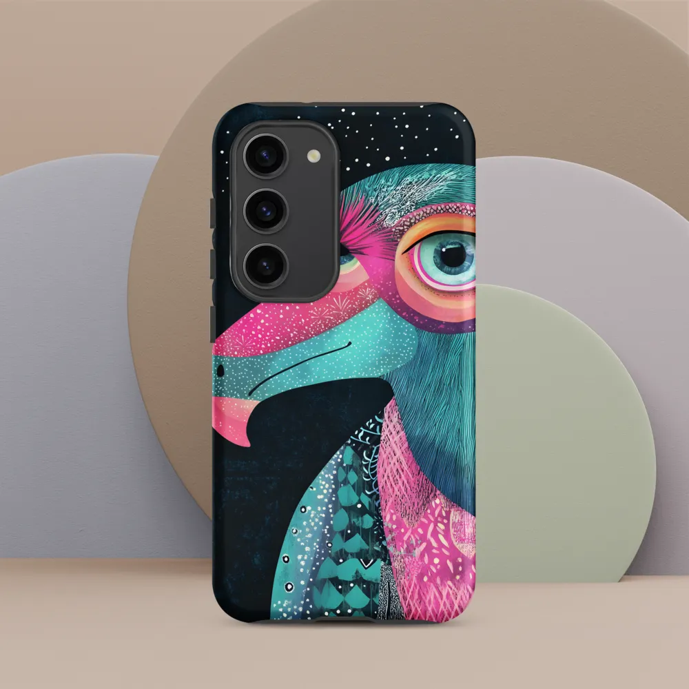 Whimsical Vulture: A Dance of Colors | Phone Case |  S23 | Tough Case | Matte