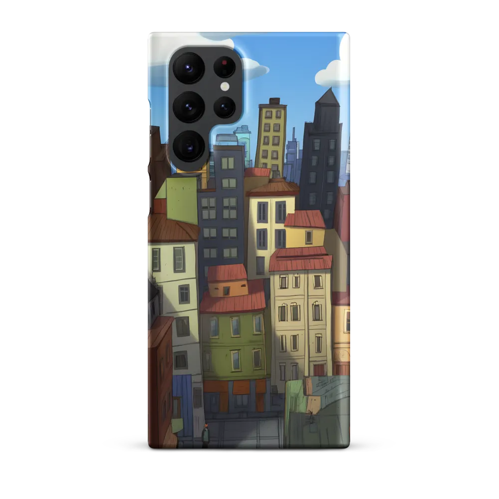 Urban Symphony: A Colorful Cityscape | Phone Case |  S22 Ultra | Snap Case | Matte