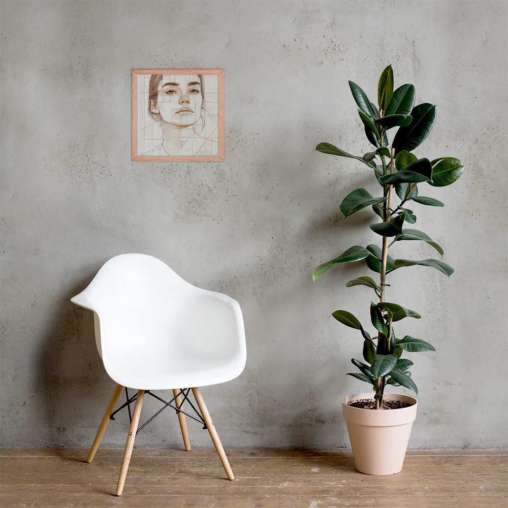 Geometric Serenity: A Minimalist Portrait
