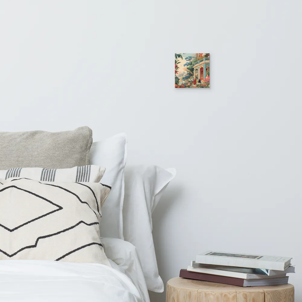 Villa in Bloom 
 Canvas | 6″x 6″