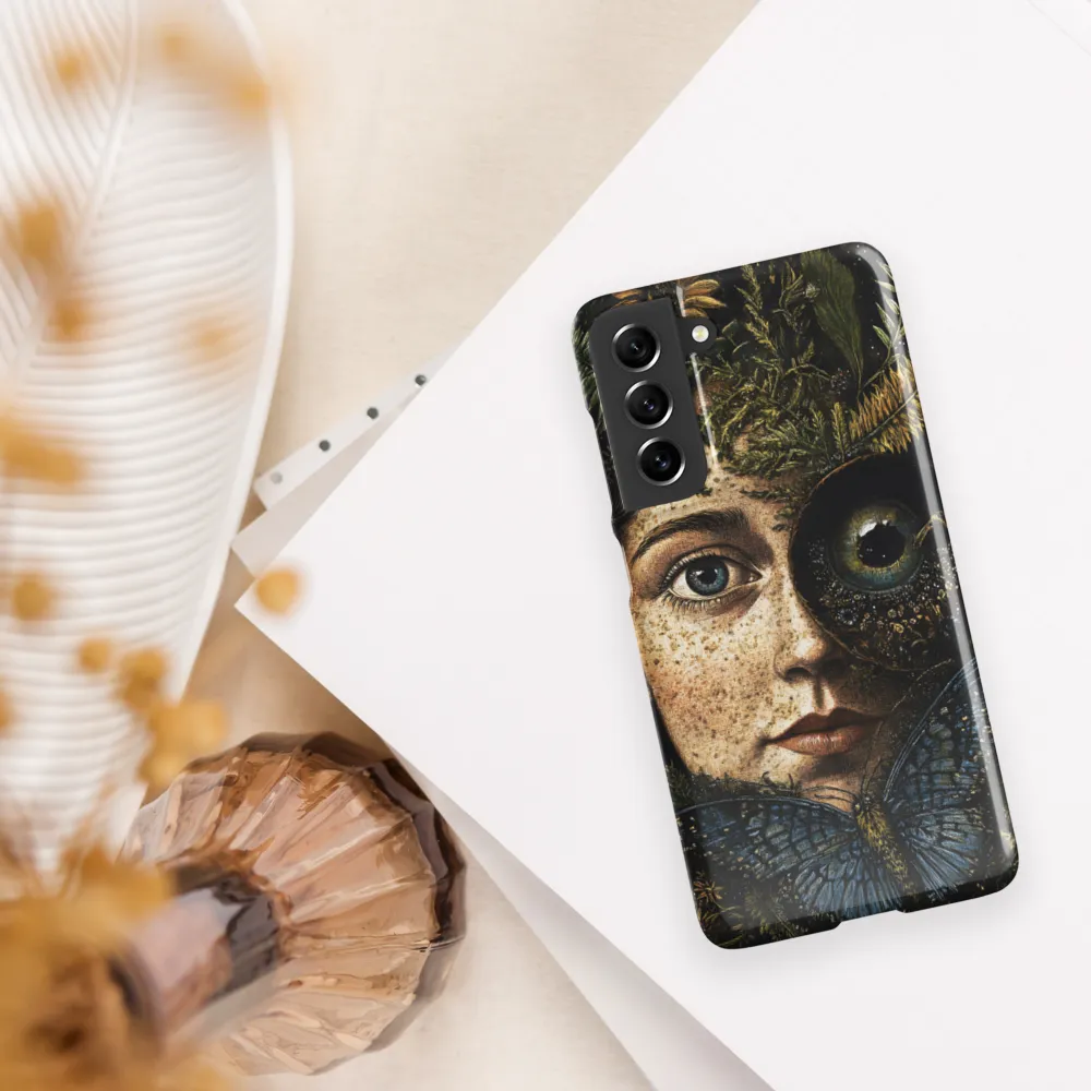Nature's Embrace: A Surreal Portrait | Phone Case |  S21 FE | Snap Case | Glossy