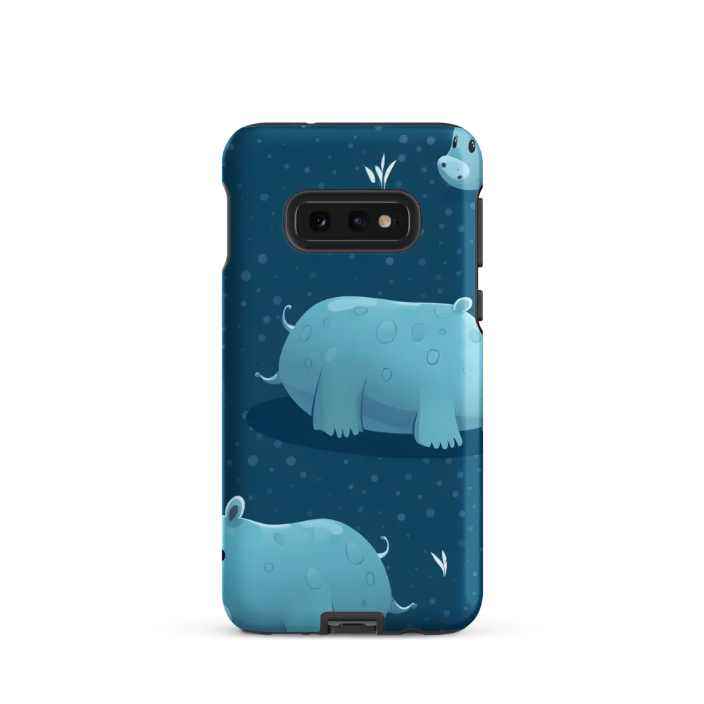 Whimsical Hippo Play | Phone Case |  S10e | Tough Case | Matte
