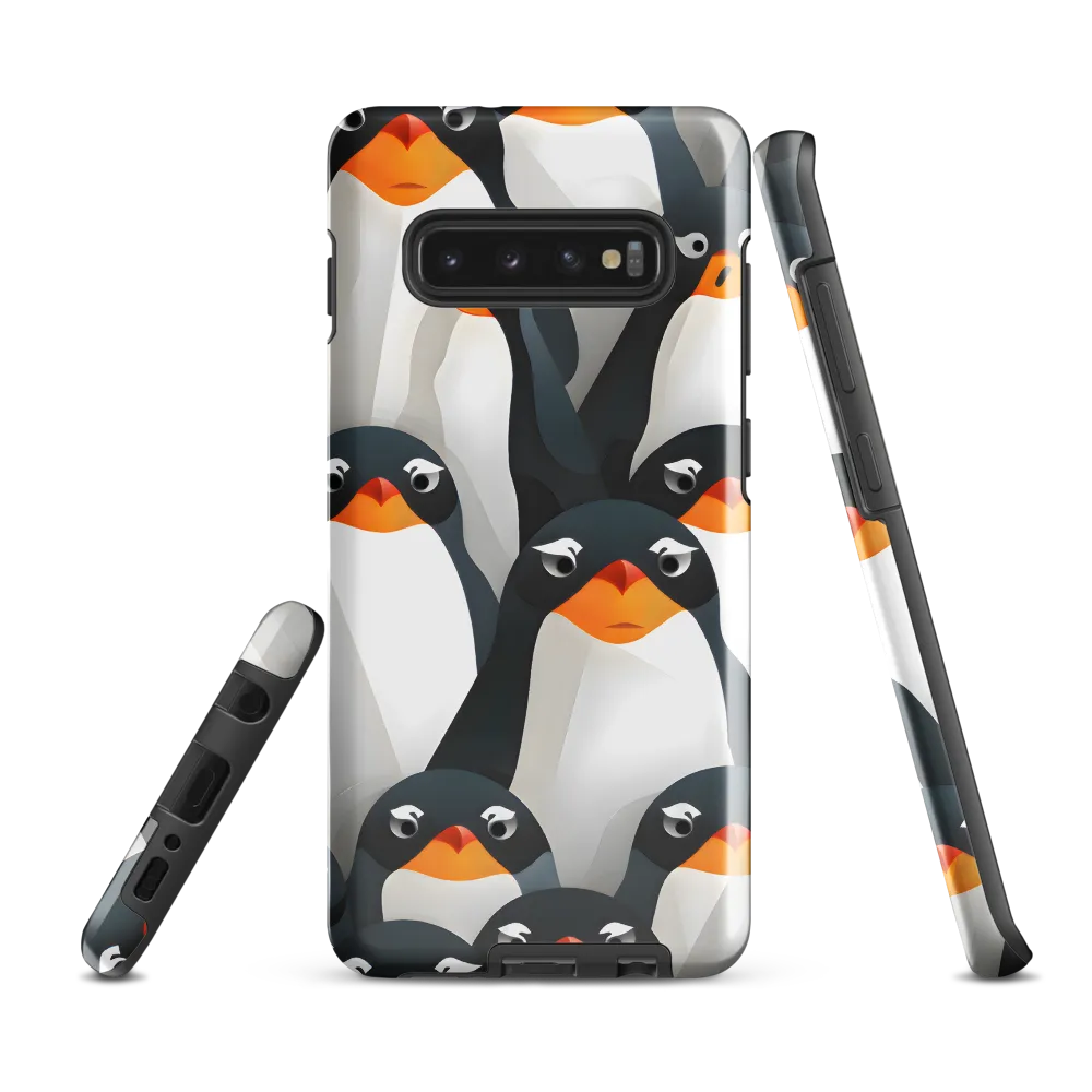 Penguin Parade | Phone Case |  S10 Plus | Tough Case | Glossy