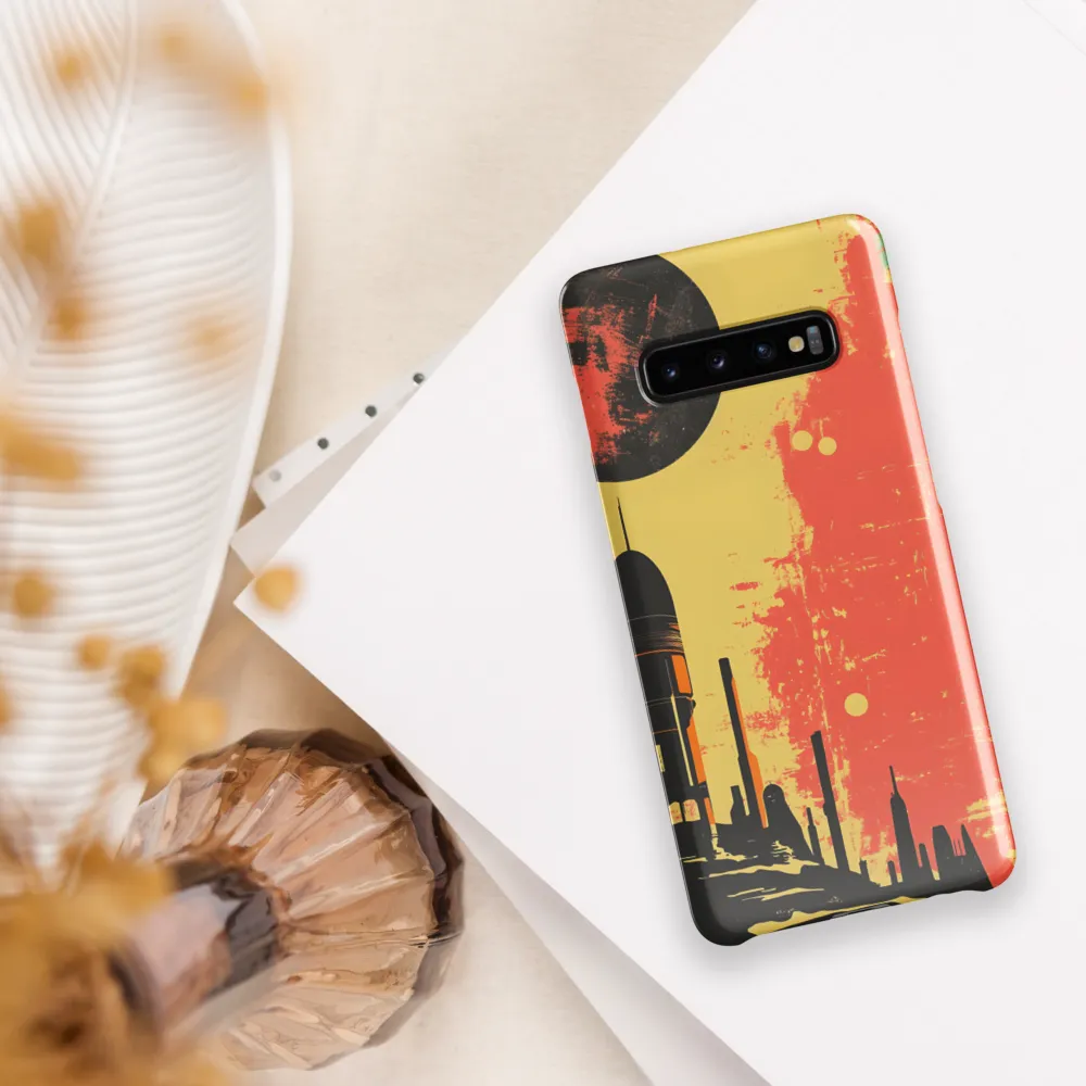 Journey to the Stars: A Retro-Futuristic Landscape | Phone Case |  S10 Plus | Snap Case | Glossy