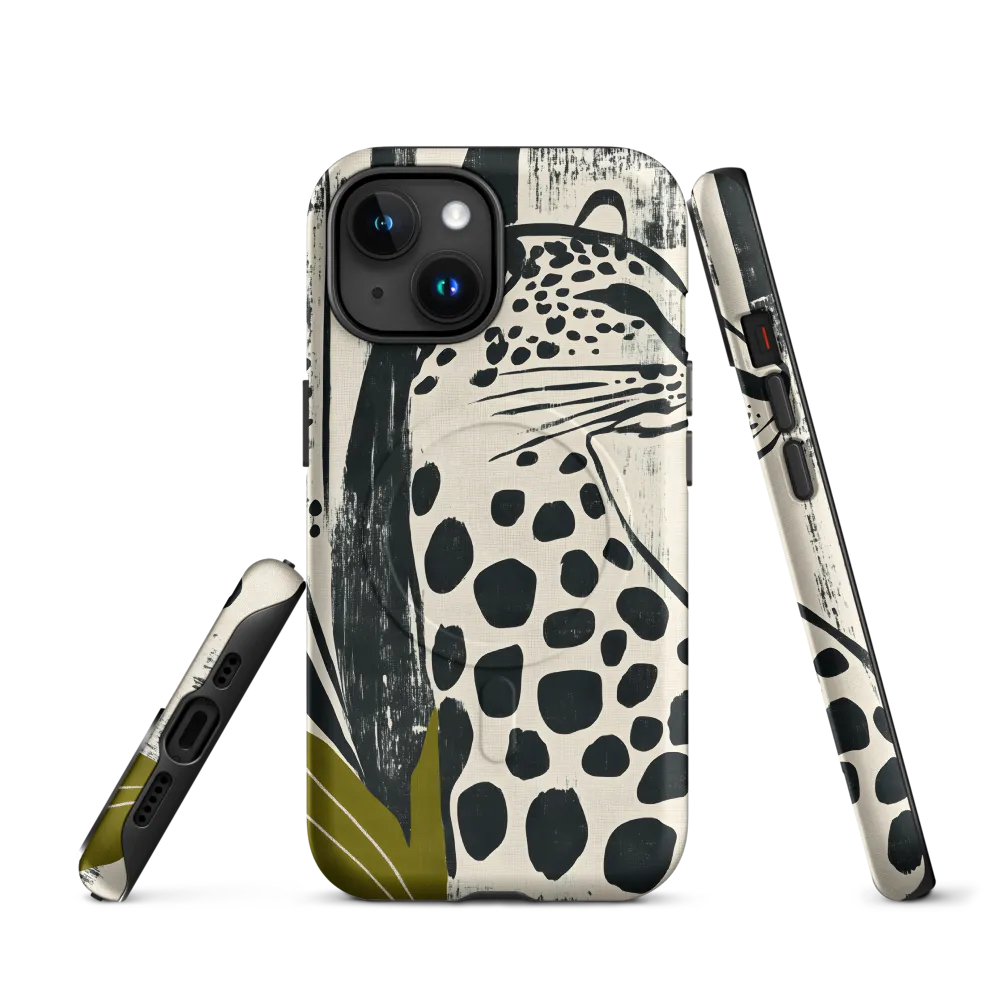 Leopard in Silhouette: A Modern Appeal | Phone Case |  15 | MagSafe® Tough Case | Matte