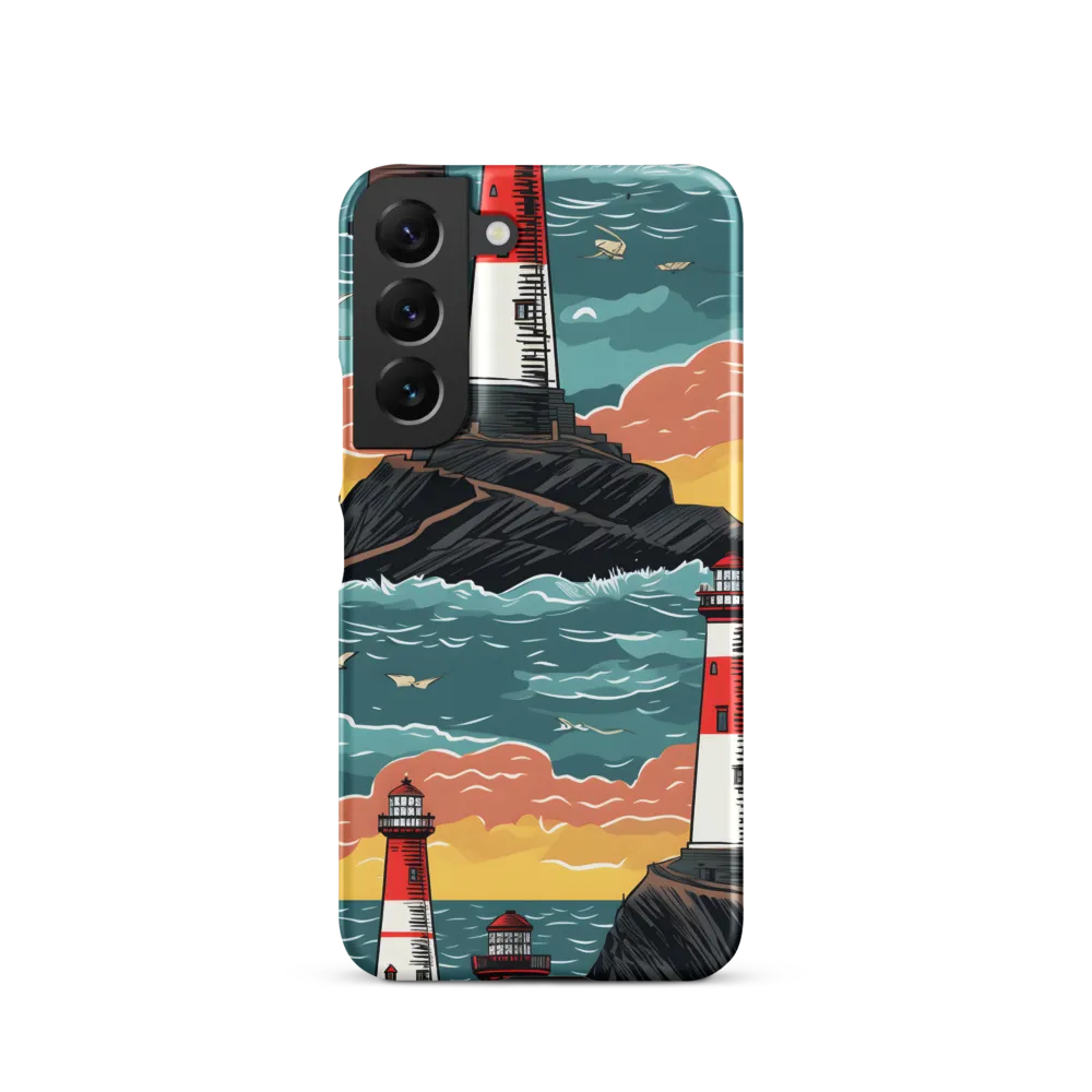 Lighthouses in a Whimsical Ocean | Phone Case |  S22 | Snap Case | Matte