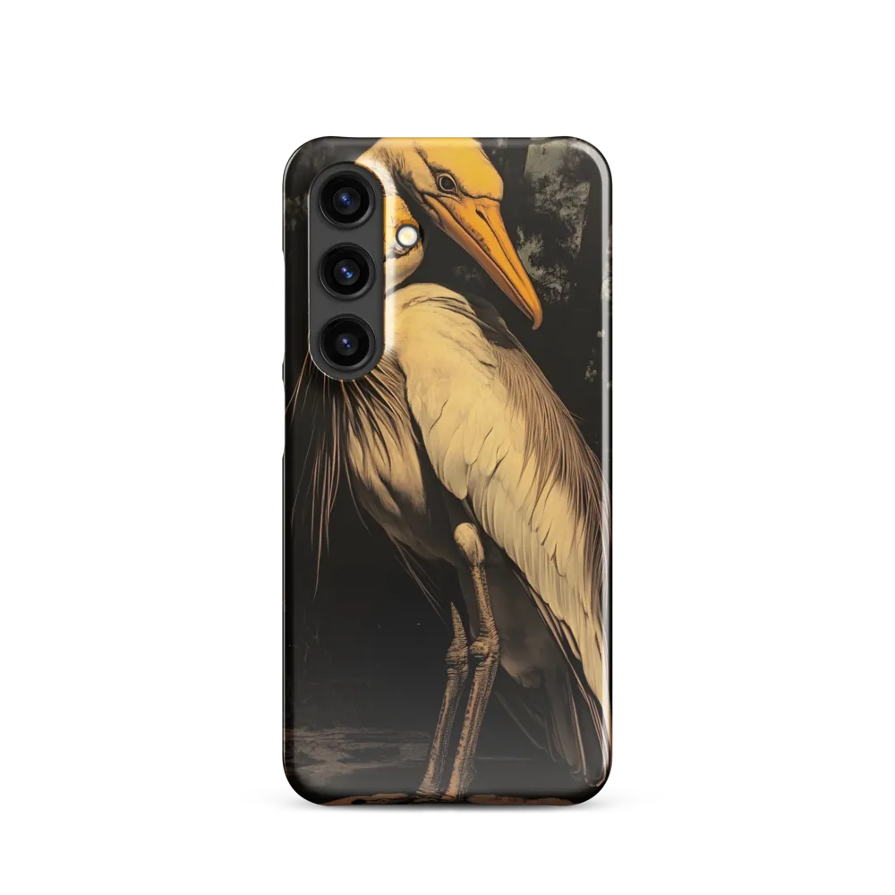 Majestic Egret in Twilight | Phone Case |  S24 | Snap Case | Glossy