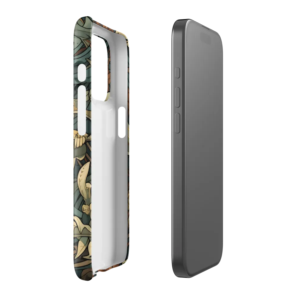 Dynamic Harmony of Sharks and Flora | Phone Case |  15 Pro | Snap Case | Glossy