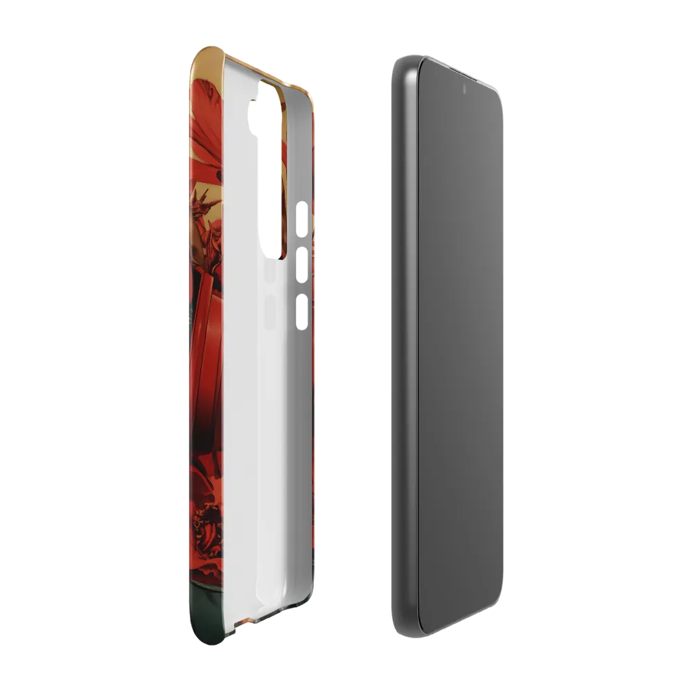 Defiant Portrait in a Floral Realm | Phone Case |  S22 Plus | Snap Case | Glossy