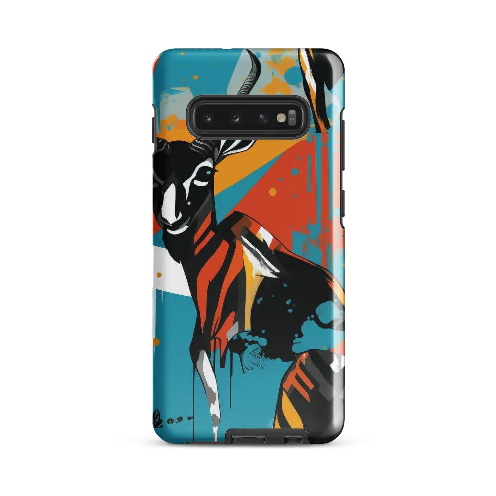 Dynamic Antelope in Vivid Abstract | Phone Case |  S10 Plus | Tough Case | Glossy