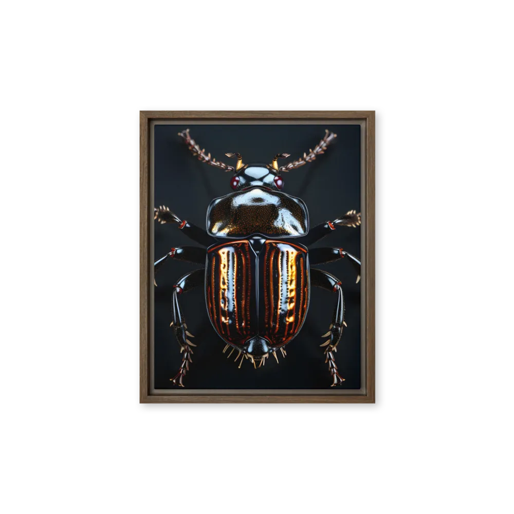 Luminous Insect Majesty | Canvas with Brown Frame | 11″×14″