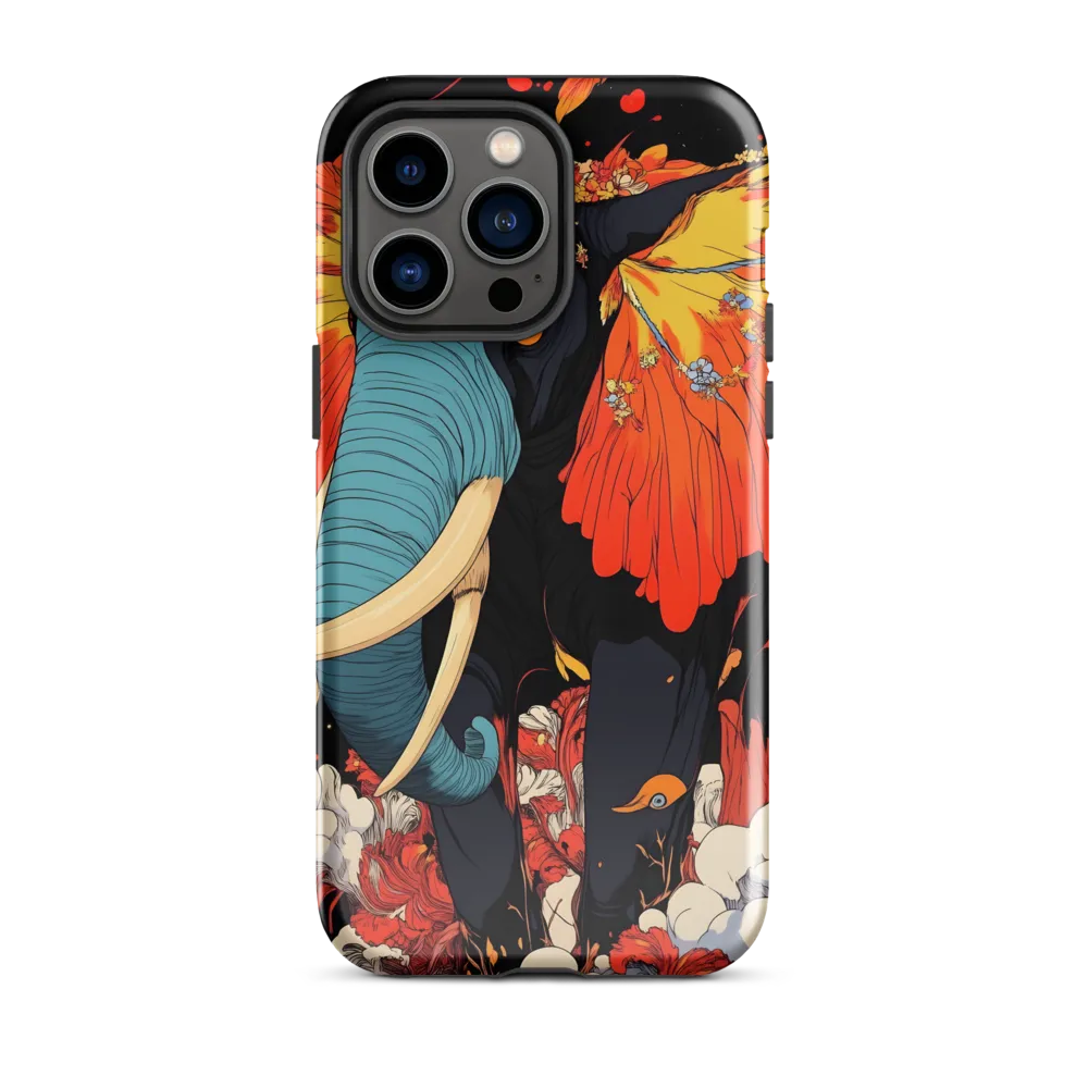 Majesty of the Floral Elephant | Phone Case |  14 Pro Max | Tough Case | Glossy