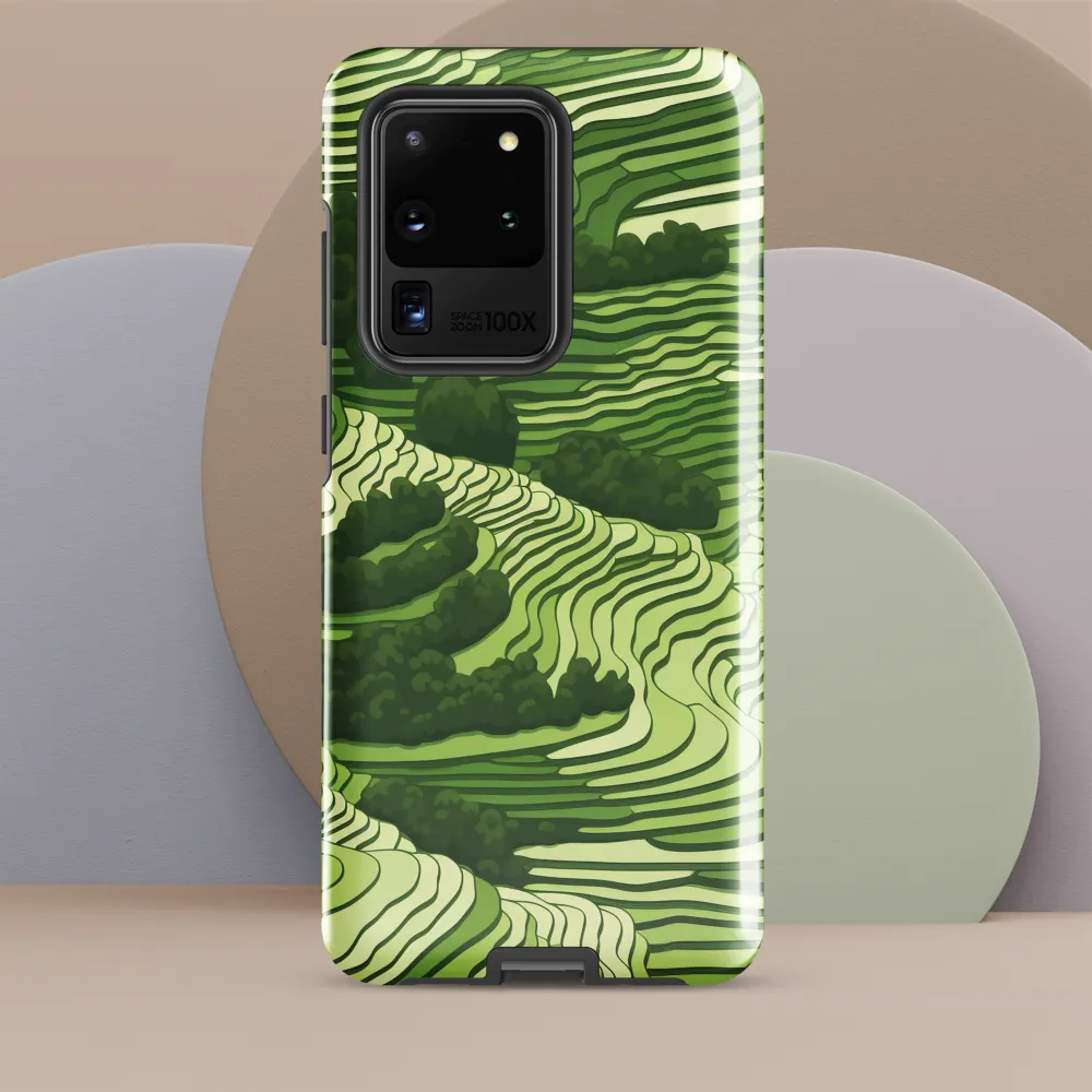 Waves of Green: An Abstract Landscape