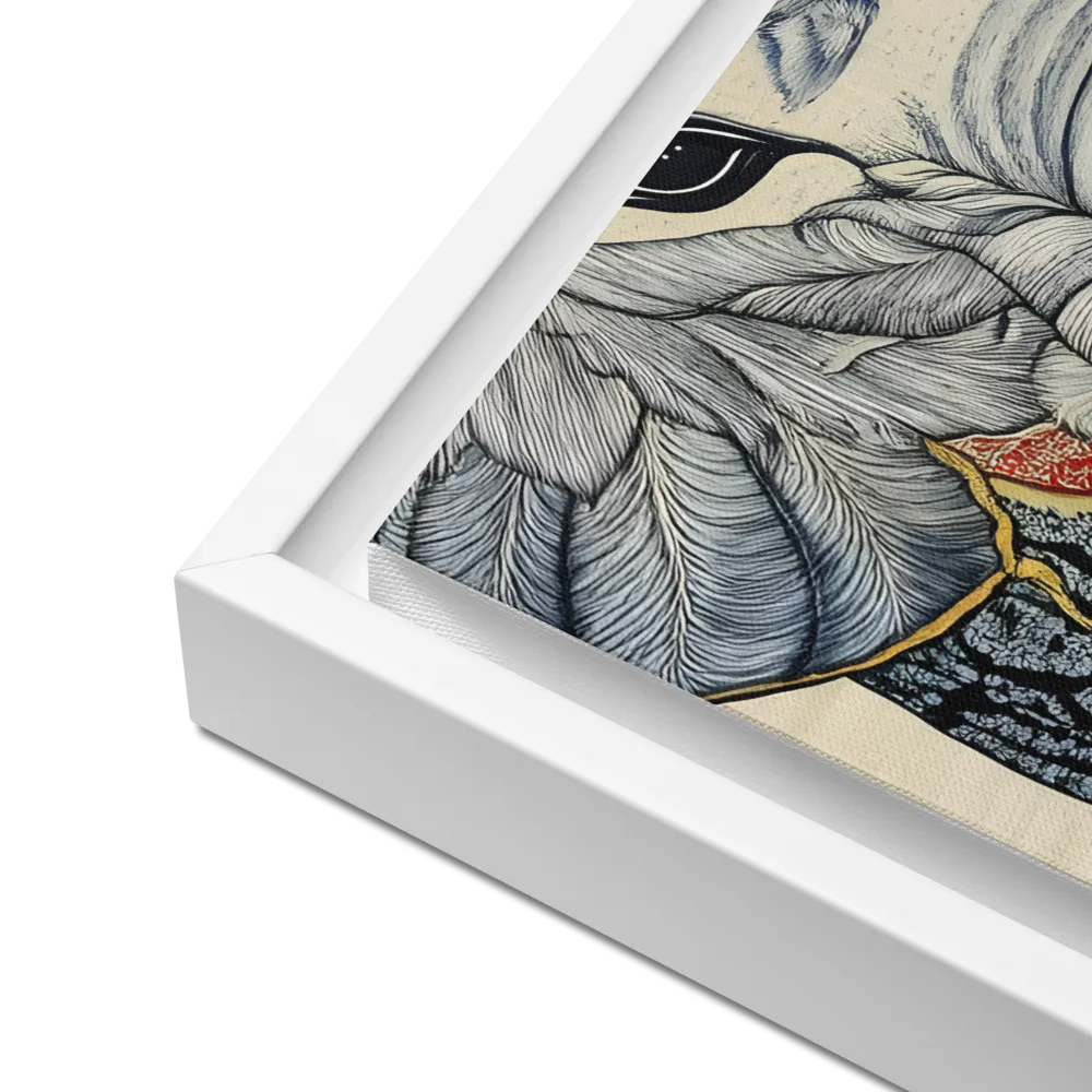 Majesty of the Elephant | Canvas with White Frame | 16″×20″