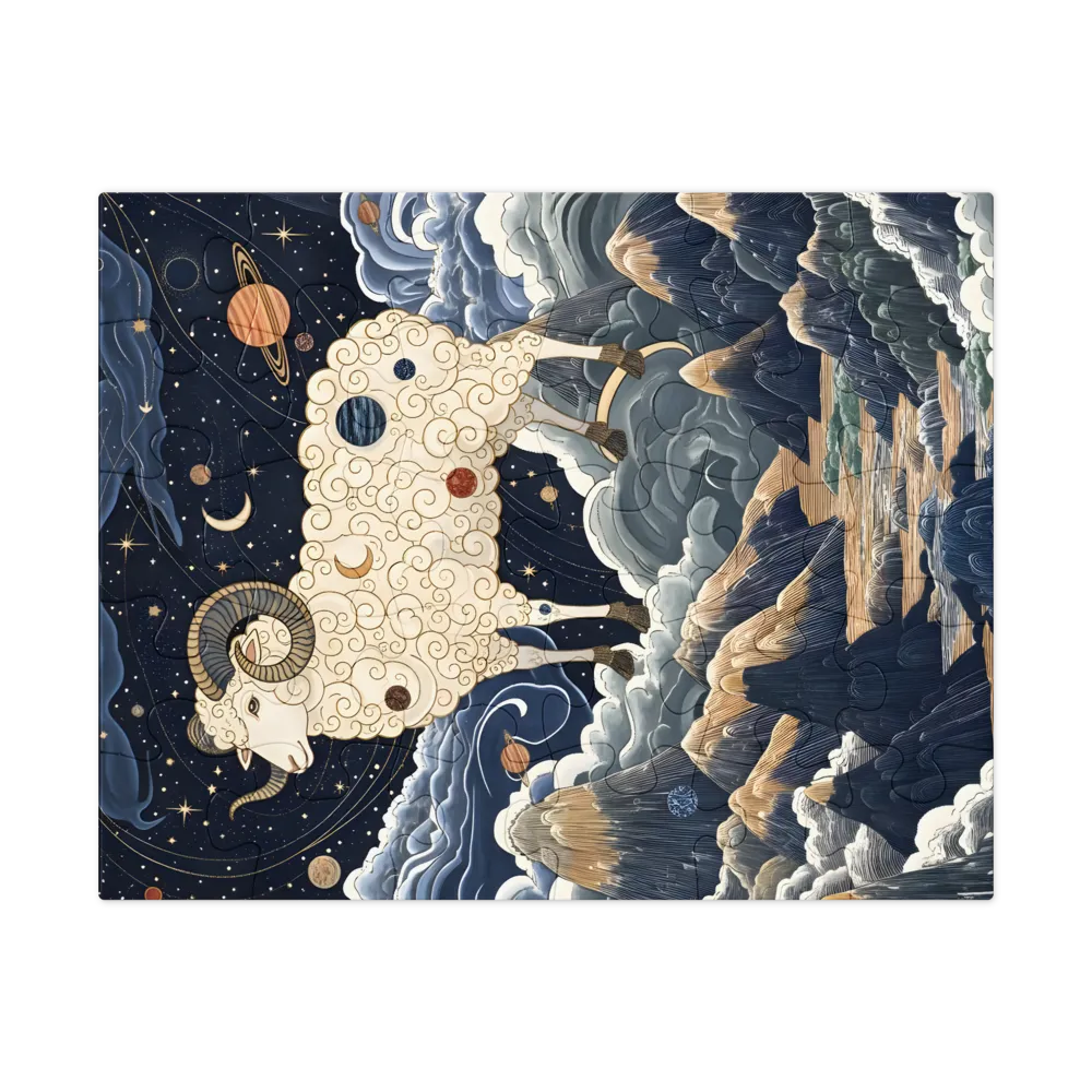 Celestial Ram 
 Jigsaw Puzzle in Tin Box