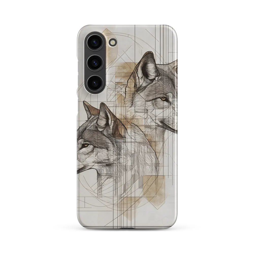 Geometric Harmony: The Essence of Wolves | Phone Case |  S23 Plus | Snap Case | Matte