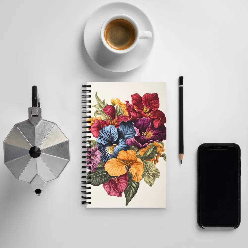 Floral Symphony in Color | Spiral Notebook