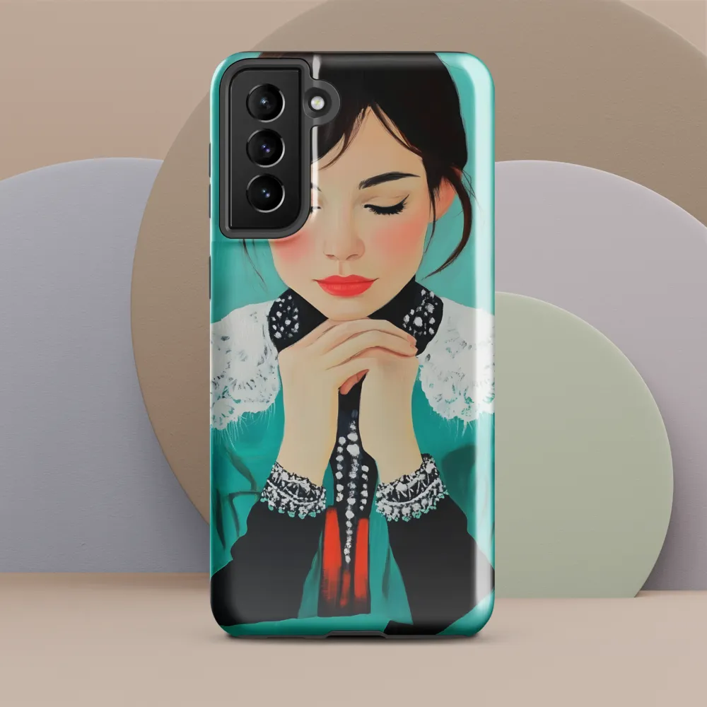 Serenity in Turquoise | Phone Case |  S21 Plus | Tough Case | Glossy