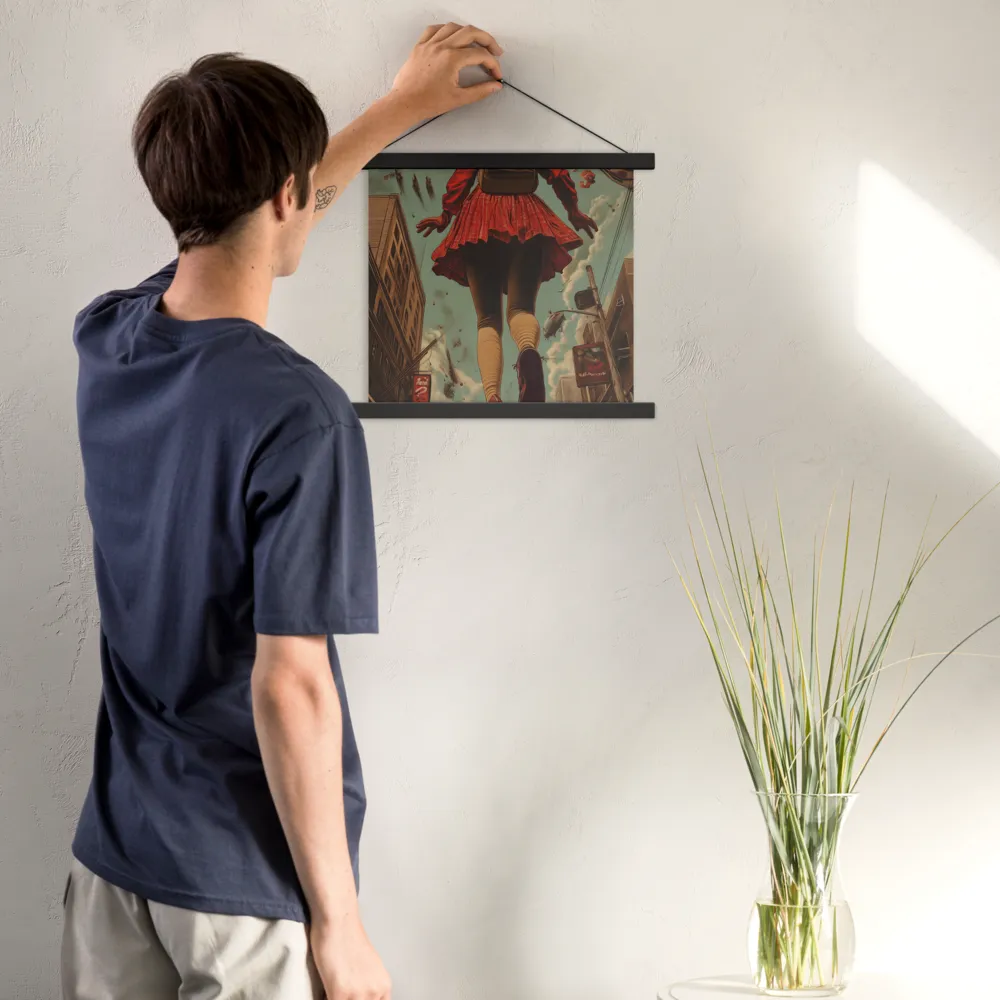 Flight of the Urban Dreamer | Poster With Black Wood Hanger | 14″×14″