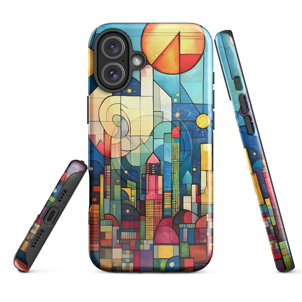 Geometric Harmony: A Vibrant Cityscape