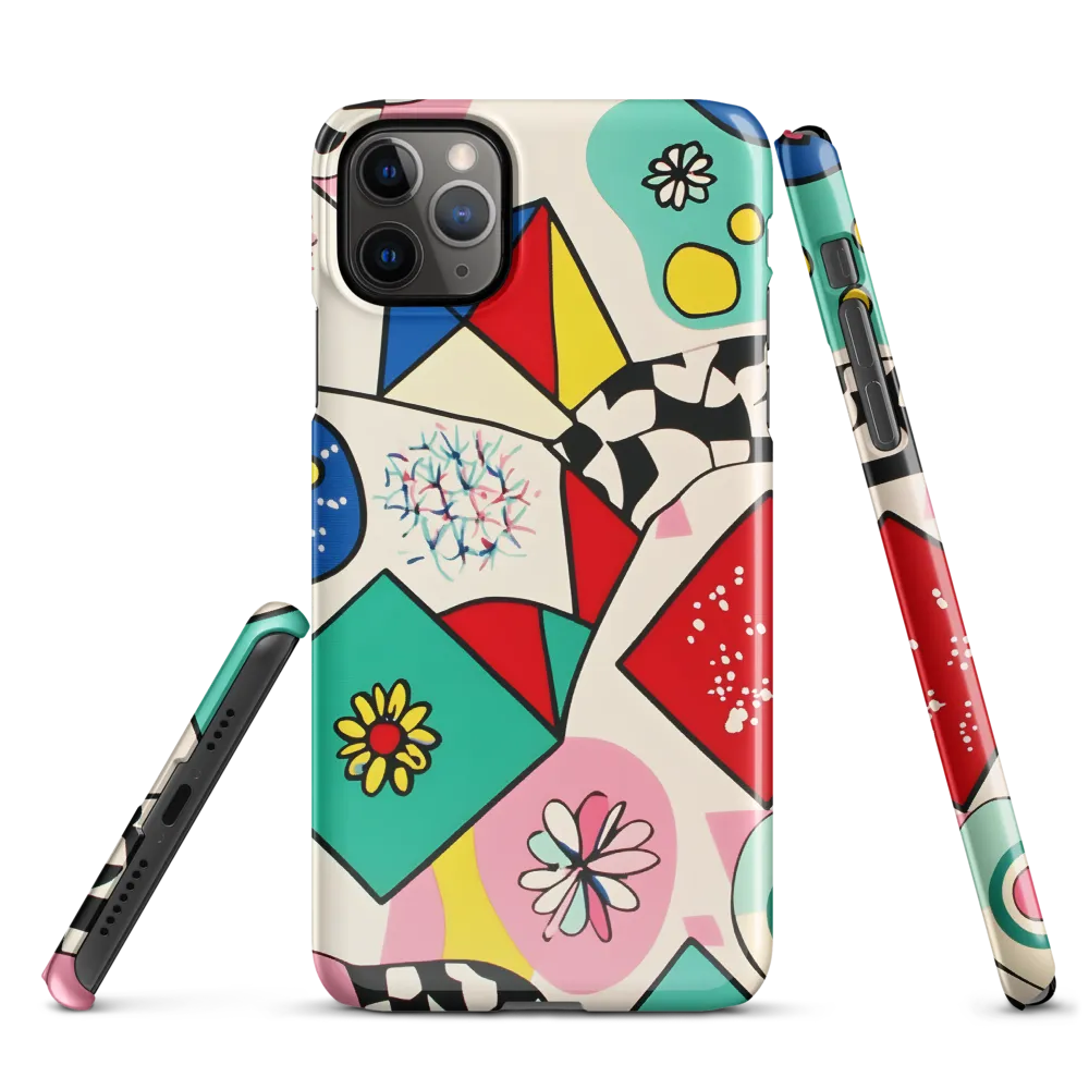 Joyful Geometry: A Playful Dance of Shapes and Colors | Phone Case |  11 Pro Max | Snap Case | Glossy