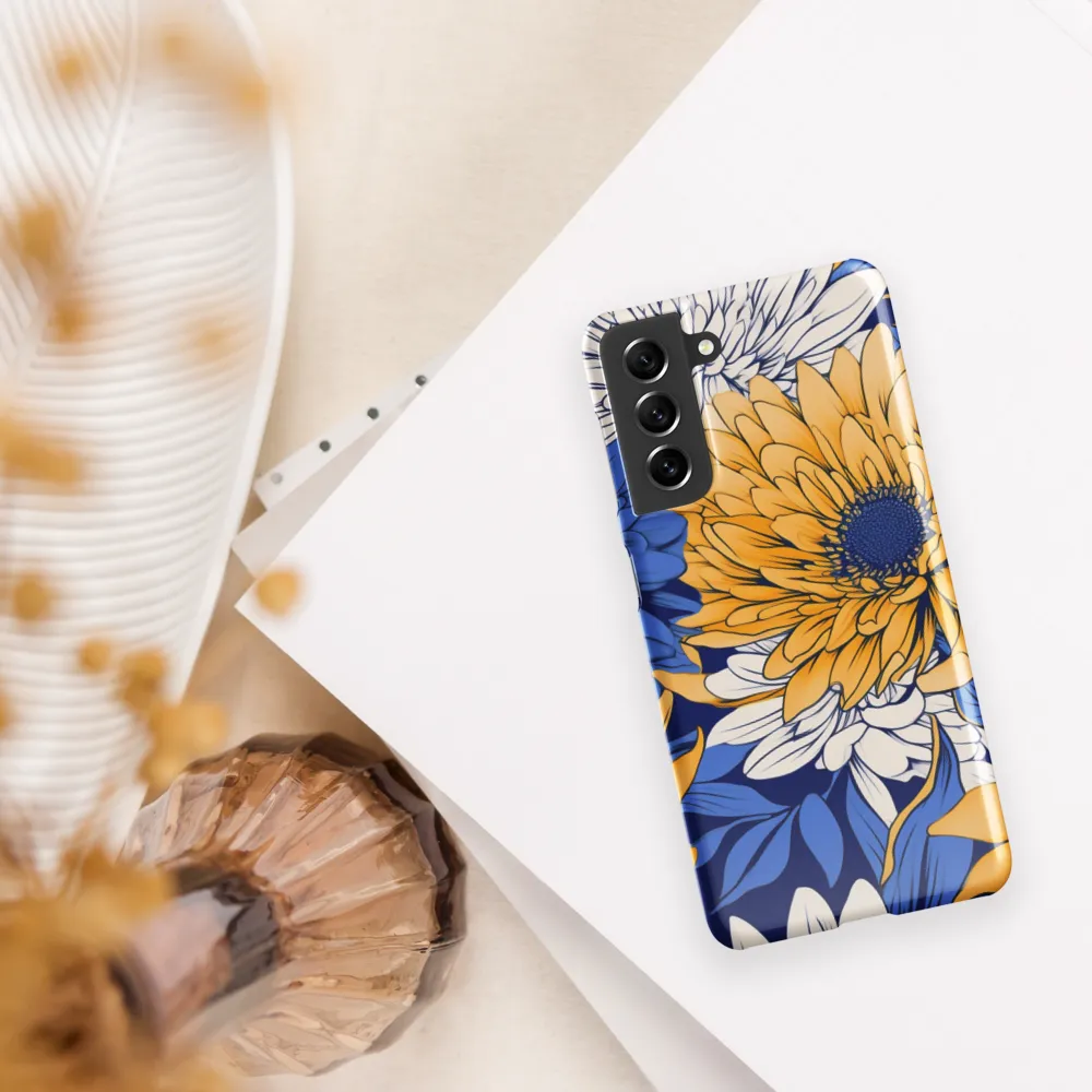 Floral Harmony in Blue and Yellow