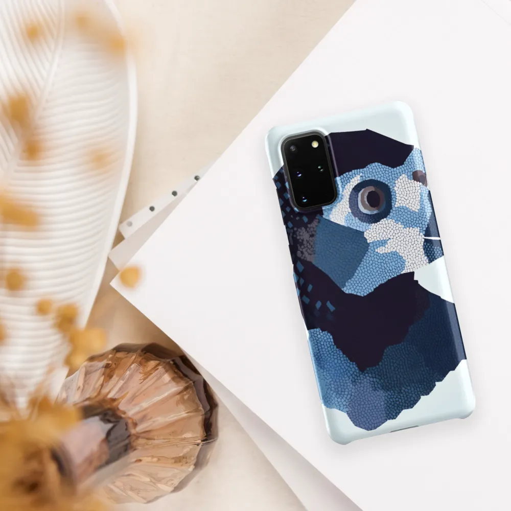 Abstract Avian Portrait in Blue
